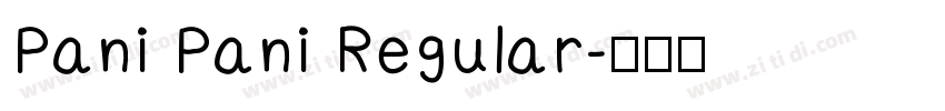 Pani Pani Regular字体转换